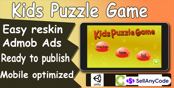 Kids Puzzle Game (Unity Game + Admob +Android)