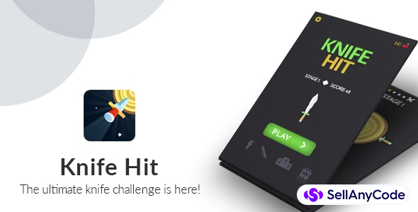 Knife Hit - Ultimate Challenge + Appodeal Ads + IAP + Unity Project