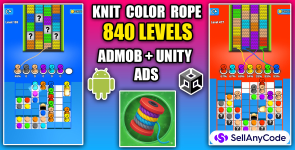 Knit Color Rope Sort Jam Puzzle Unity Source Code