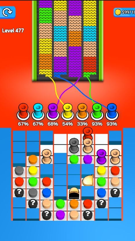 Knit Color Rope Sort Jam Puzzle Unity Source Code