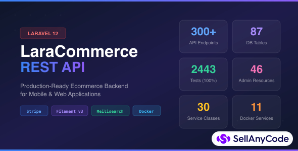LaraCommerce Production-Ready E-Commerce REST API For Laravel 12