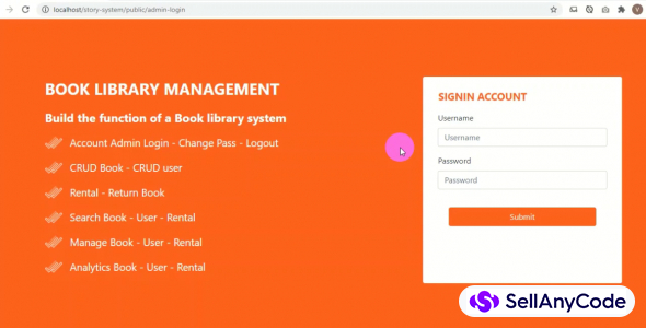 Library management system in php and mysql