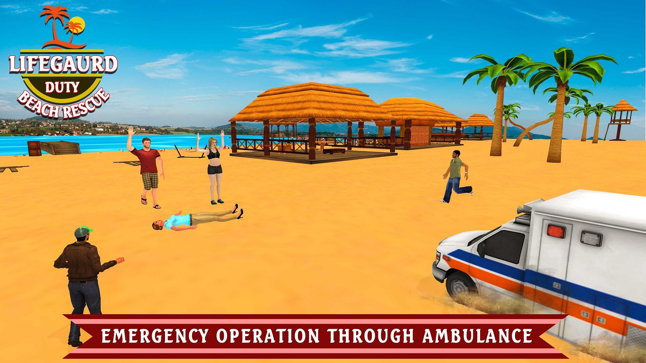 Lifeguard Beach Rescue Duty: Coastguard Rescue team