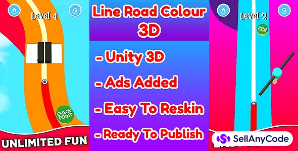 Line Road Colour 3D Game Unity Source Code