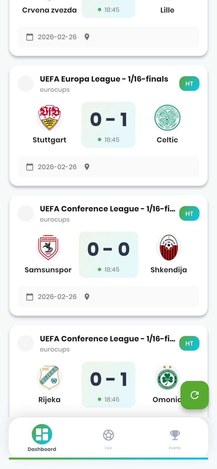 Live Football Scores & Match Tracker Flutter App