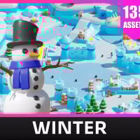 Location 3 Winter - Low Poly 3D Models Pack