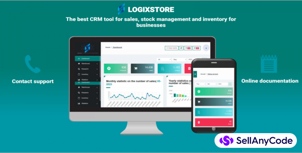 Logixstore - The best CRM tool for sales, stock management and inventory for businesses
