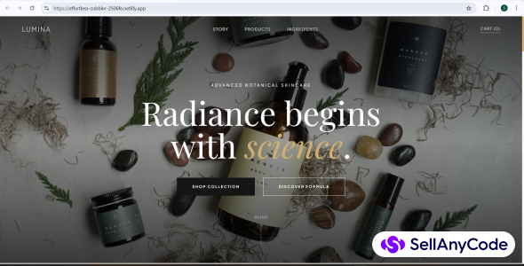Lumina Skin Premium Skincare Brand Landing Page