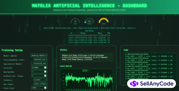 MaTeLiX ARTIFICIAL INTELLIGENCE - Dashboard