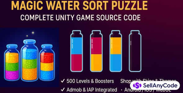 Magic Water Sort Puzzle Unity Game Source Code