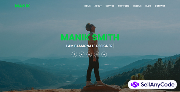 Manik Personal Portfolio HTML Template