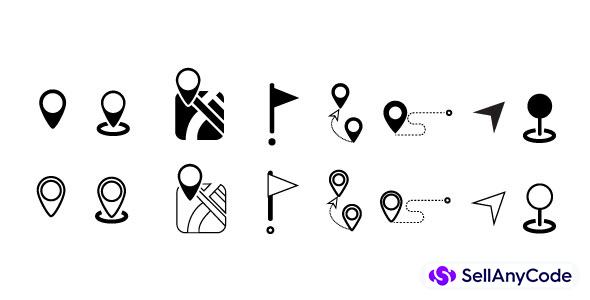 Map Pin & Location Marker Icons