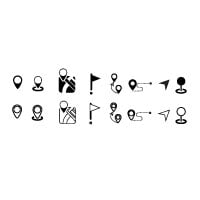 Map Pin & Location Marker Icons