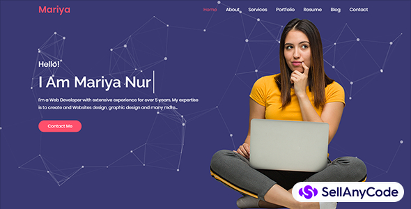 Mariya Personal Portfolio Website Template