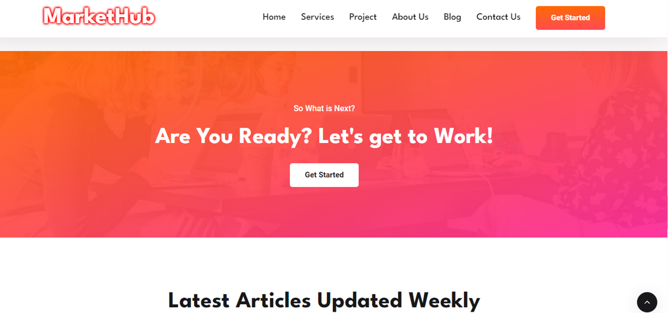 MarketHub - Simple Market Agency Website - HTML,CSS & JAVASCRIPT