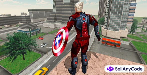 Marvelous Flying Super Hero 3D