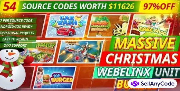 Massive Webelinx Christmas Unity Bundle: 54 Premium Quality Games