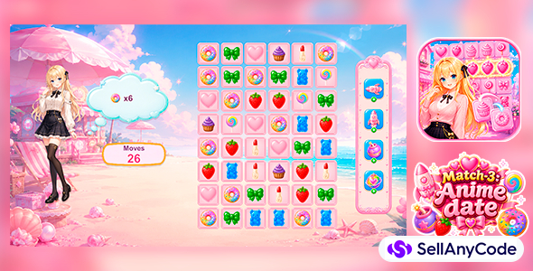 Match-3: Anime Date - Unity Source Code