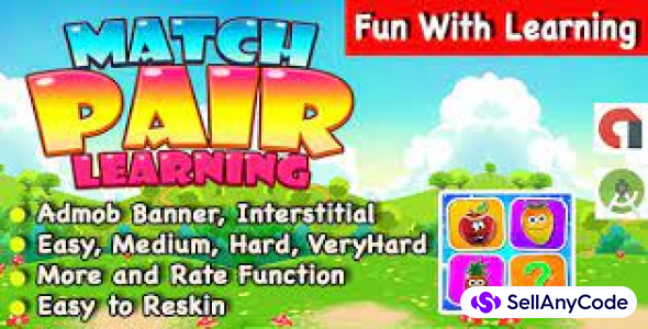 Match Pair With Learning Puzzle Game For Kids