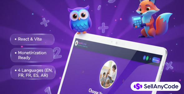 MathKids Pro - Premium React Educational App Template