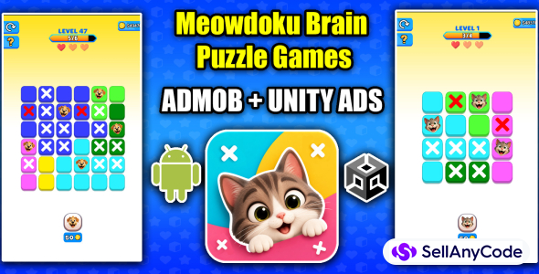 Meowdoku Brain Puzzle Games Unity Source Code