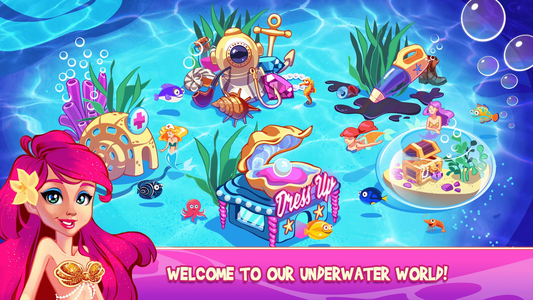 mermaid swimming games