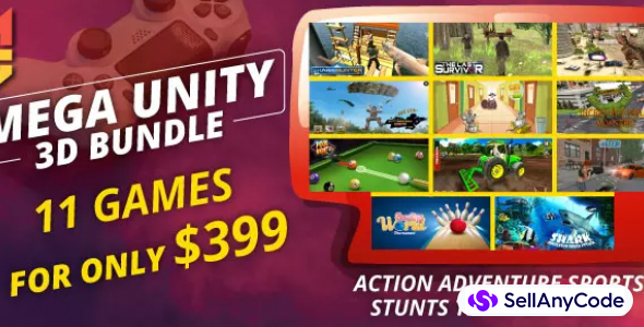 Mini Giant Mega Unity Bundle Offer: 11 Premium Games for only