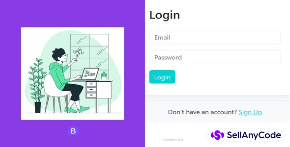 Modern Login Page Bootstrap Form