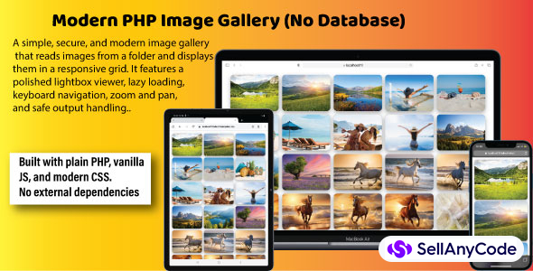 Modern PHP Image Gallery (No Database)