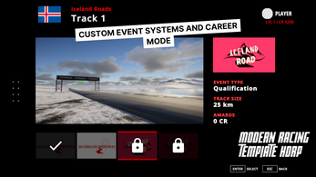 Modern racing game template for unity project