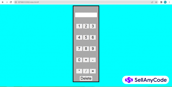 Simple Calculator Using HTML,CSS and Javascript