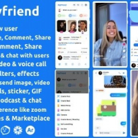 Myfriend - Friend Chat Post Tiktok Follow Live clone social network app
