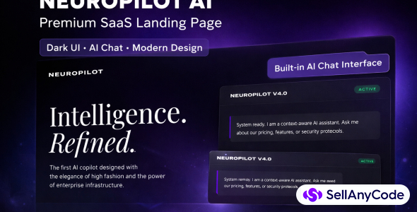 NeuroPilot Premium AI SaaS Landing Page (Dark UI + Interactive Chat + Fully Responsive)
