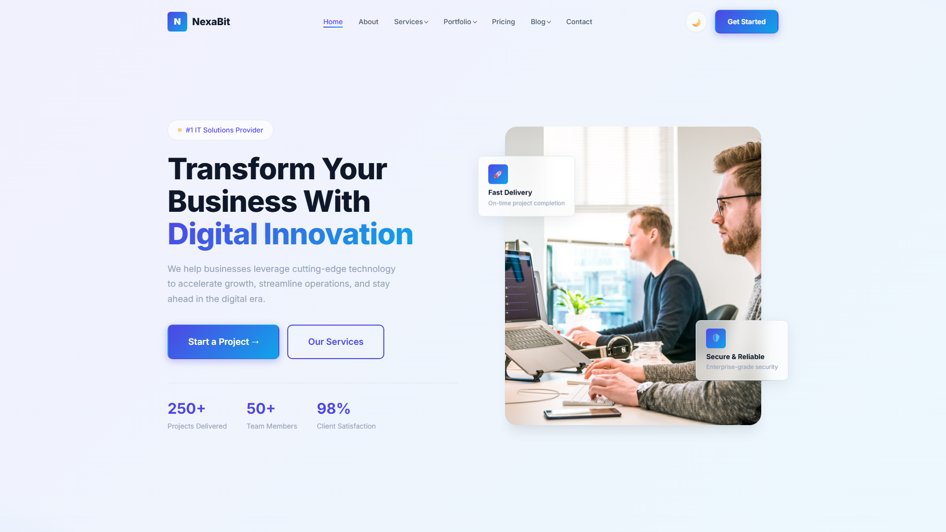 NexaBit IT Agency & Digital Solutions Template