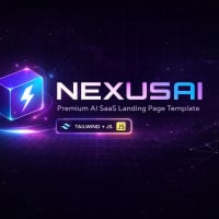 NexusAI Premium AI SaaS Landing Page Template (Tailwind + JS)