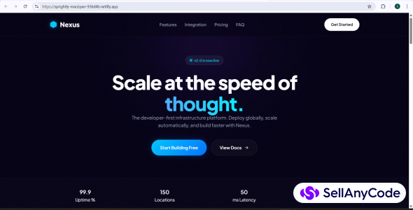 Nexus Premium SaaS Landing Page Template