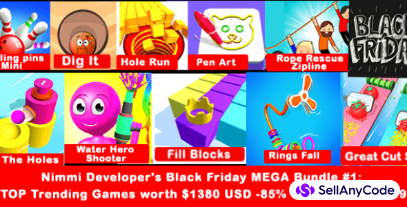 Nimmi Developer’s Black Friday MEGA Bundle #1: 10 TOP Trending Games