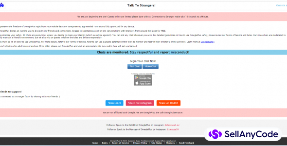 Omegle-Like Script - Complete Chat Platform Code (NO VPS)