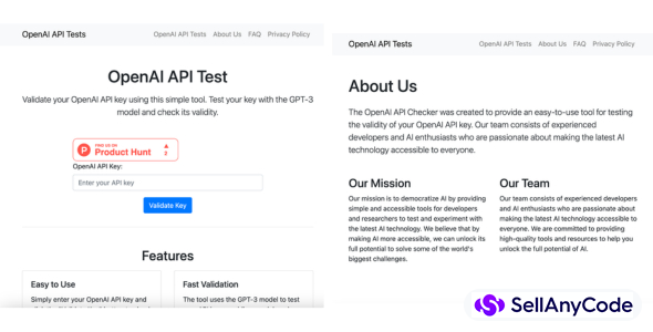 OpenAI API Validation Tool - Test Your API Key with GPT-3 | Validate OpenAI API Access