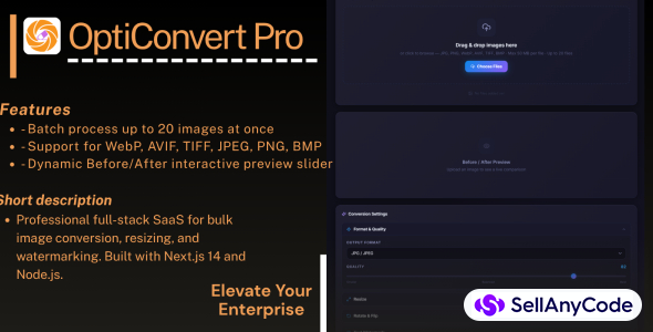OptiConvert Pro - Batch Image Converter API