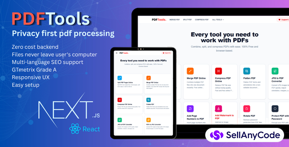 PDF Tools Web App Template