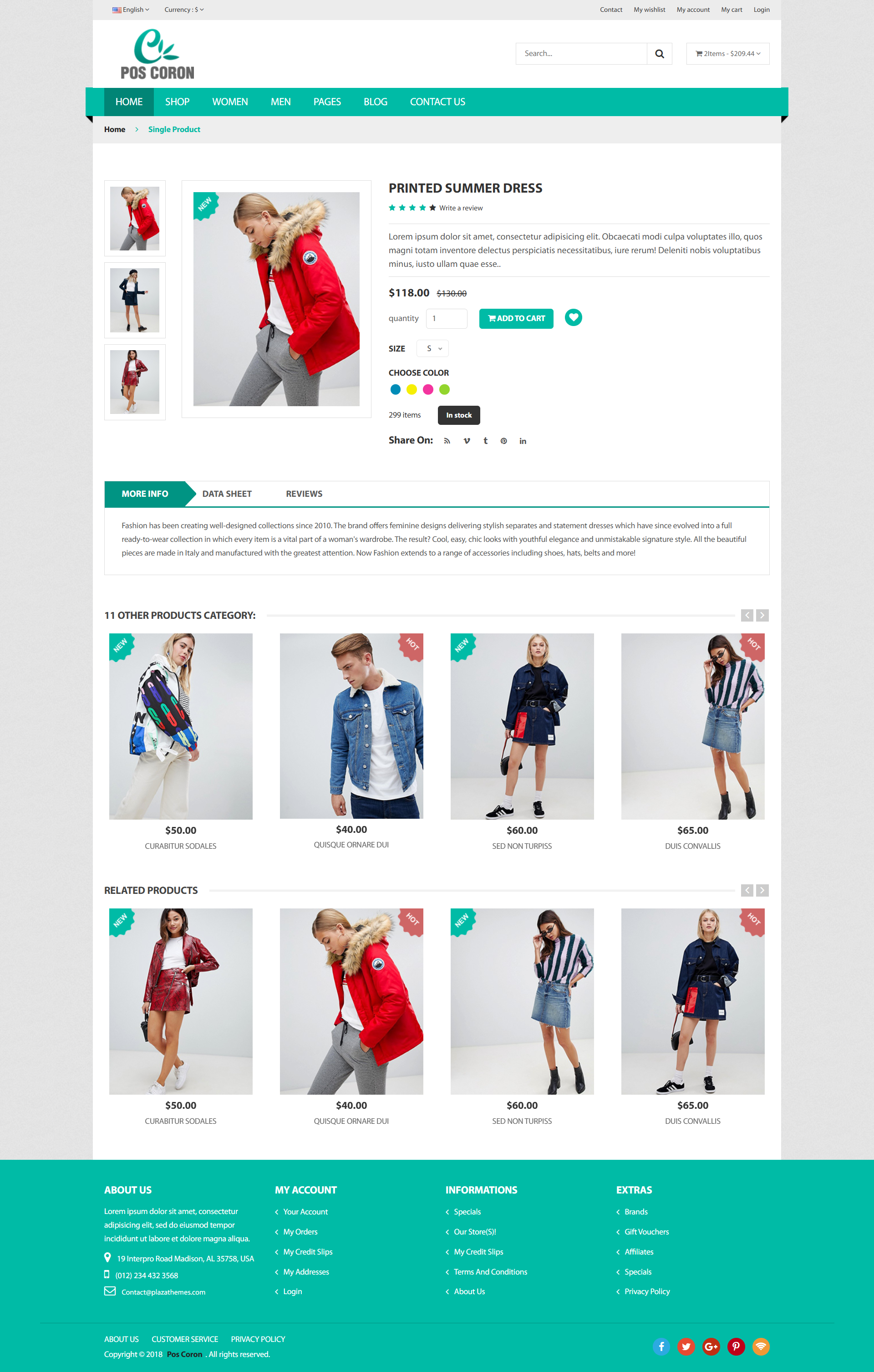 POS Coron Responsive HTML5 eCommerce Website Template with Full Pages