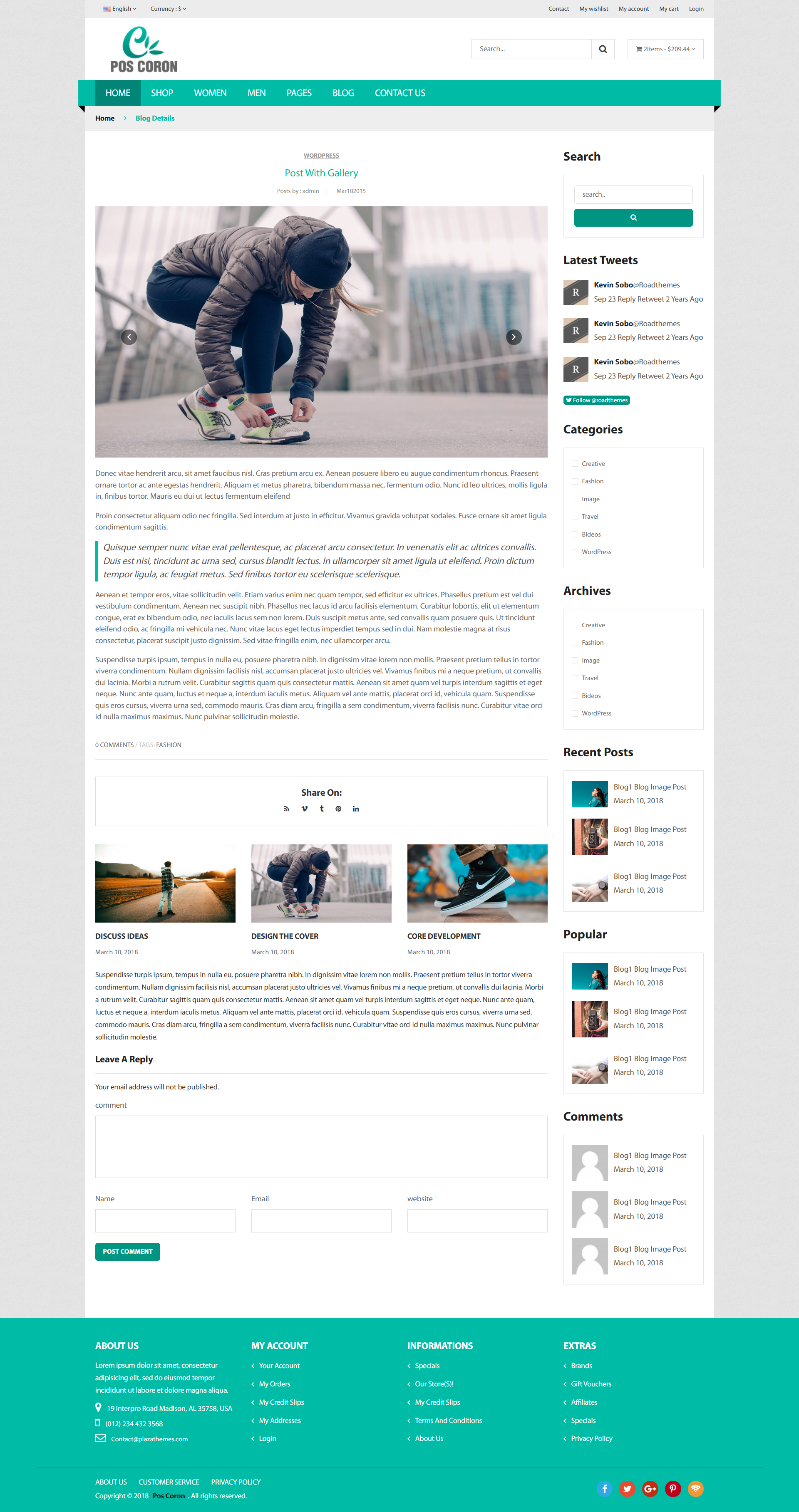 POS Coron Responsive HTML5 eCommerce Website Template with Full Pages