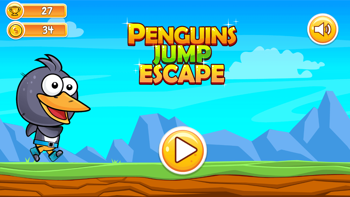 Penguin Jump Escape + Unity Project + IOS and Android