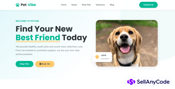 Pets Modern Animal Store & Veterinary Responsive HTML Template