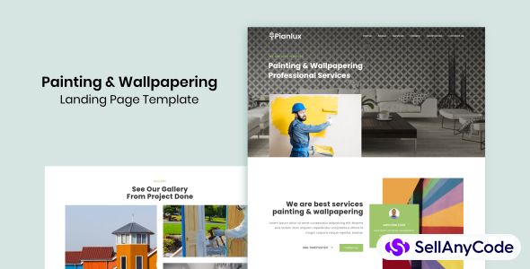 Pianlux - Painting & Wallpapering Landing Page