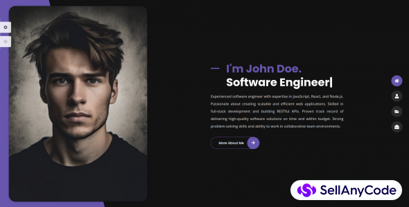 Portfolio website theme HTML,CSS,JS.