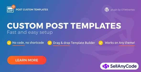 Post Custom Templates Pro - WordPress plugin