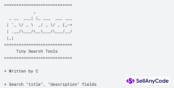 Potoos - Tiny Search Tools