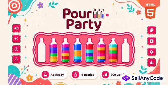 Pour Party | HTML5 Color Sort Game